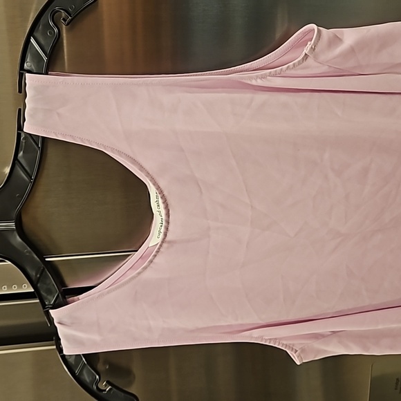 đź’•CUPCAKES AND CASHMEREđź’• Chiffon Sleeveless Blouse ~ Light Pink NWOT - Picture 3 of 5
